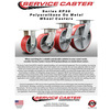 Service Caster 8 Inch Kingpinless Red Poly on Steel Wheel Swivel Caster with Swivel Lock SCC SCC-KP30S820-PUR-RS-BSL